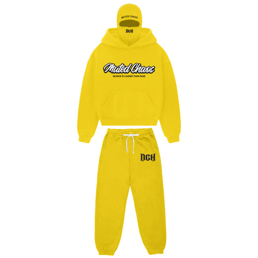 Muted Chaos Streetwear Set – Hoodie, Joggers & zipped balaclava