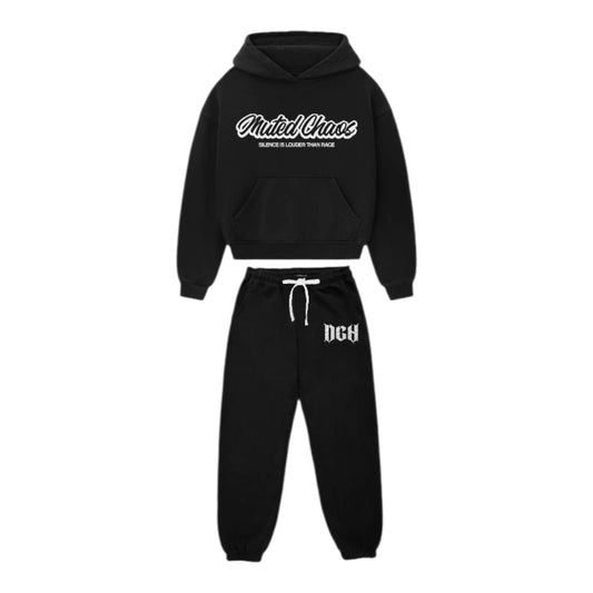 Muted Chaos Streetwear Set – Hoodie, Joggers