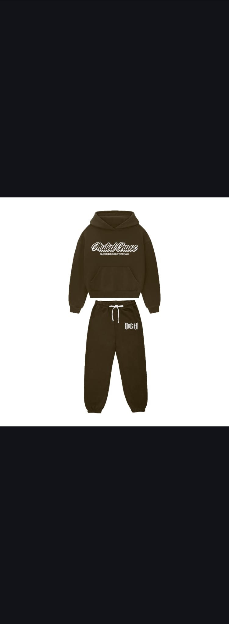 Muted Chaos Streetwear Set – Hoodie, Joggers