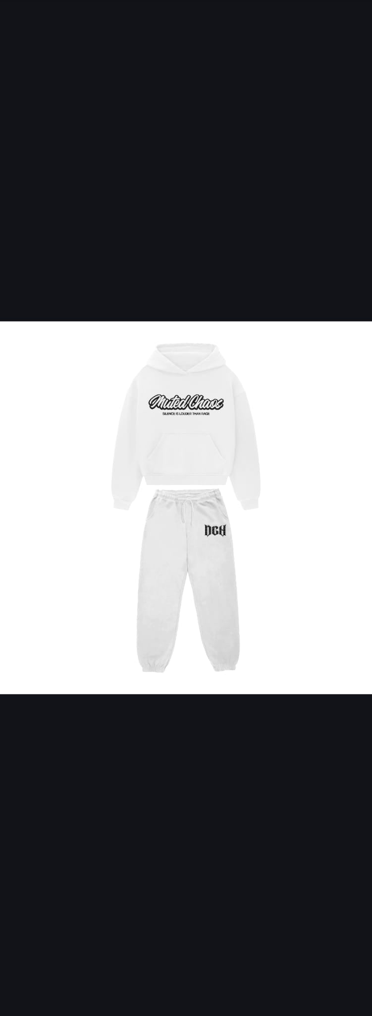 Muted Chaos Streetwear Set – Hoodie, Joggers